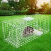 Humane Animal Trap Cage 108 x 40 x 45cm - Silver