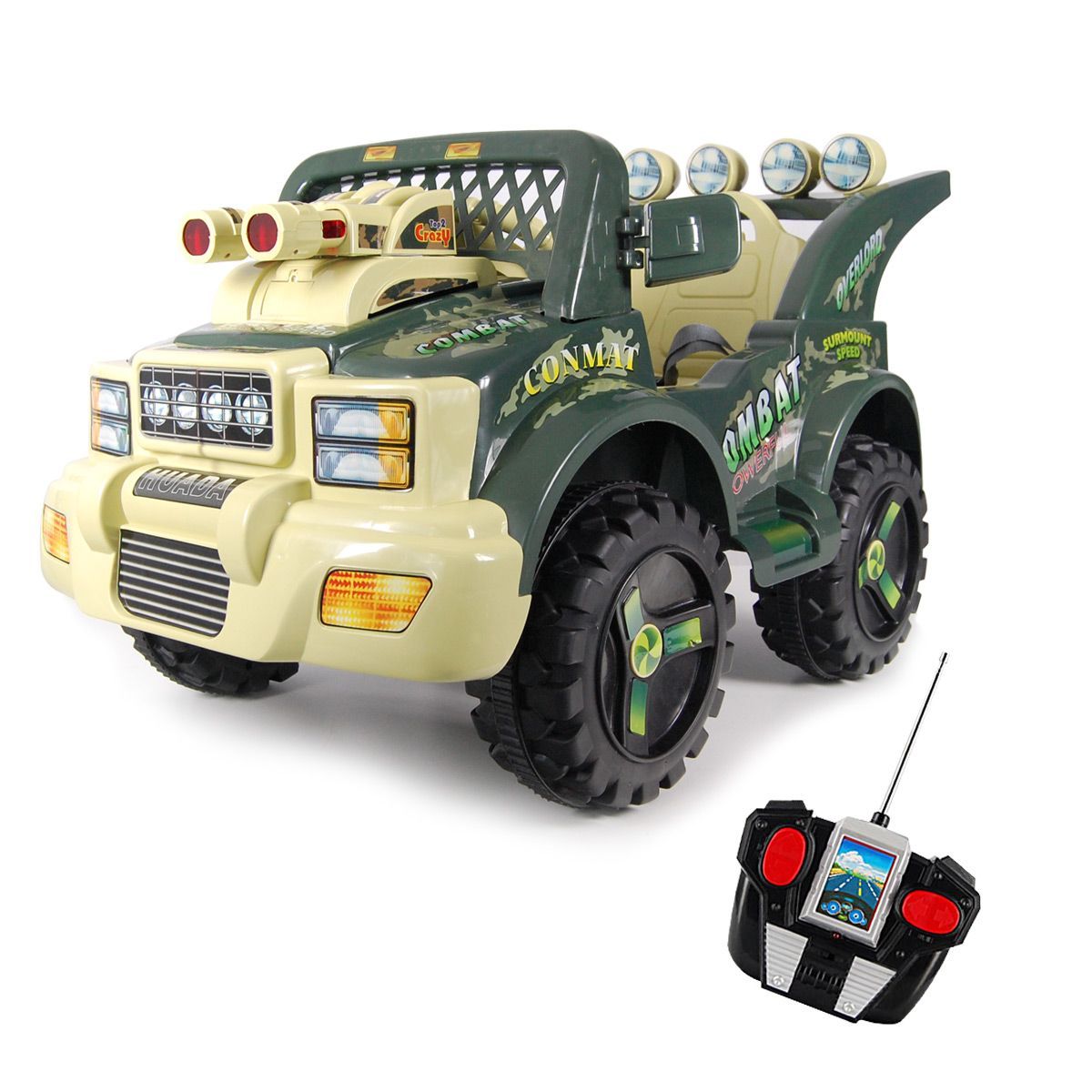 Ride-On Military Jeep with Lights / Music & Remote Control 6V Electric