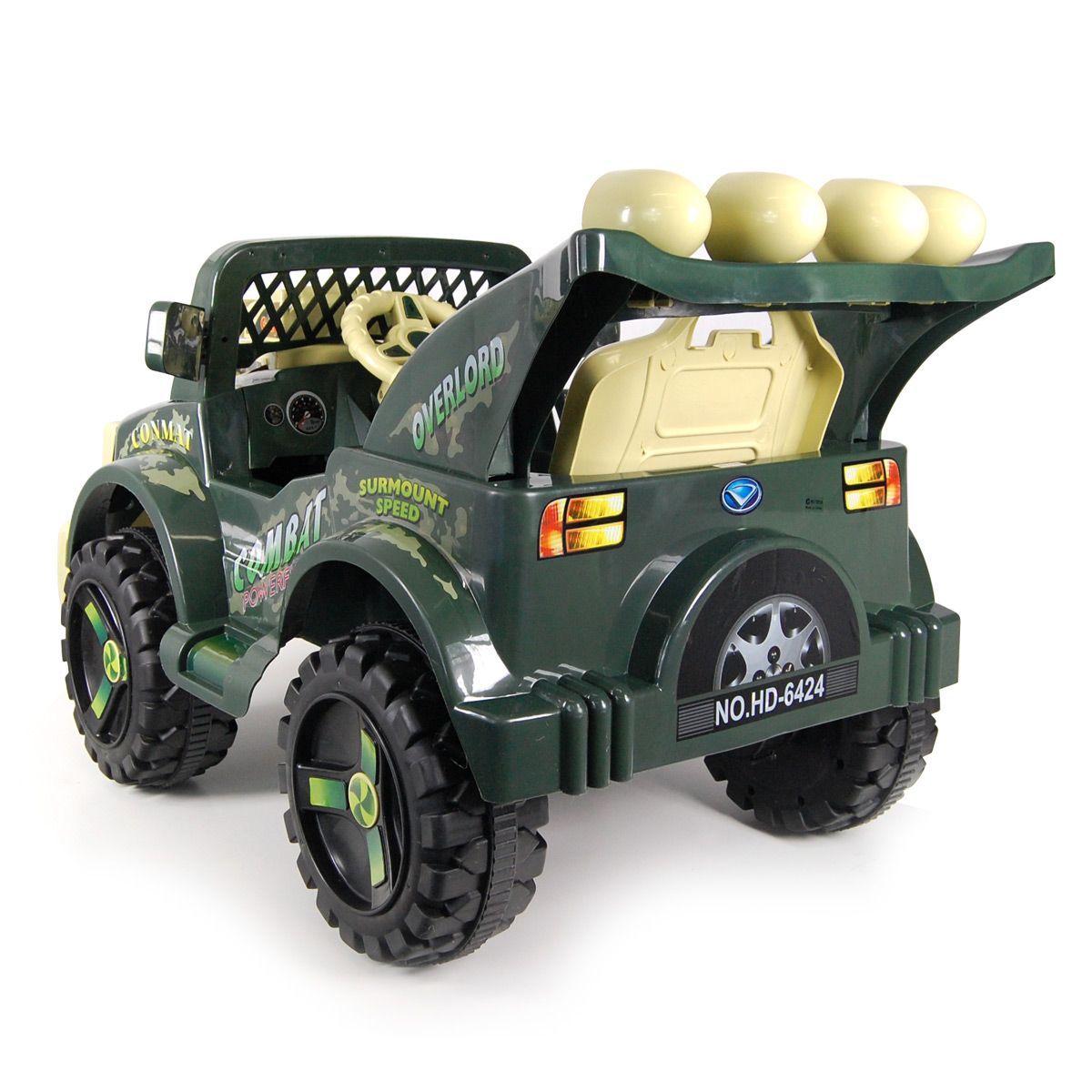 Ride-On Military Jeep with Lights / Music & Remote Control 6V Electric | Crazy Sales