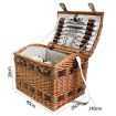 Alfresco 4 Person Picnic Basket Set Storage Blanket