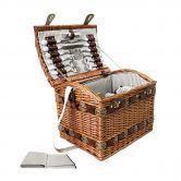 Alfresco 4 Person Picnic Basket Set Storage Blanket