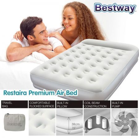 Матрас надувной bestway premium air bed 203х152х46см электронасос