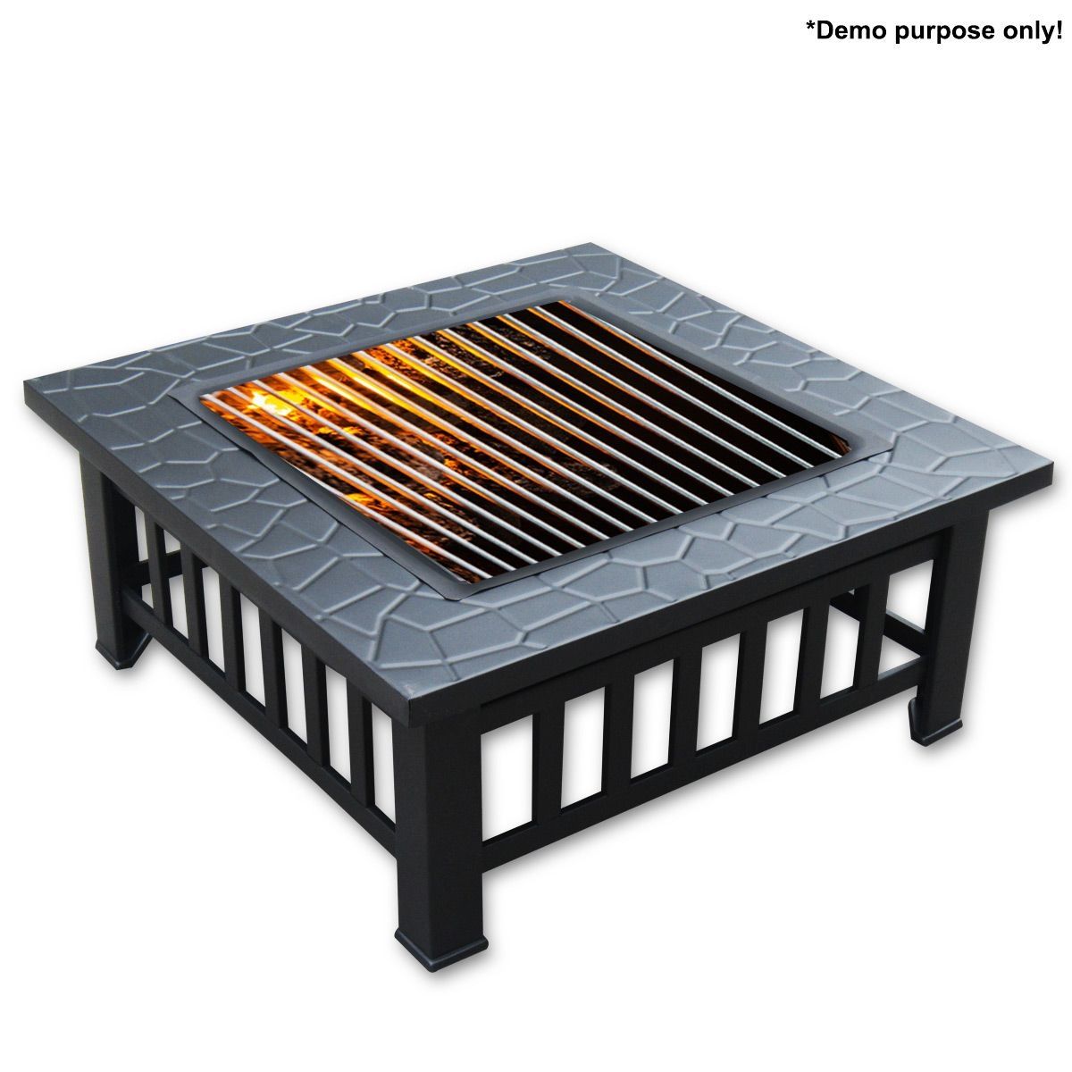 BBQ Grill Fire Pit with Removable Chicken Rotisserie Crazy Sales