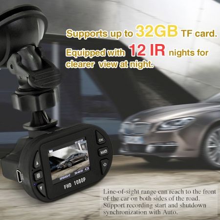Full HD 1080p In-Car Dashboard Car Video IR Camera