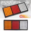 2Pcs 24V 60 LED Rear Trailer Tail Light Lights Kit