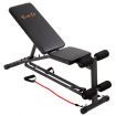 FID Flat Adjustable Bench 150kg with Resistance Bands