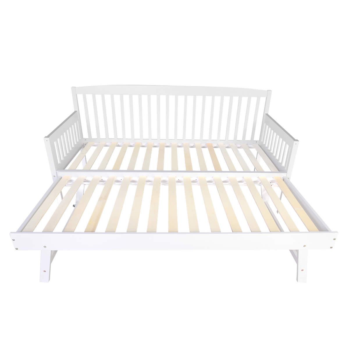 Wooden Sofa Bed Frame Single White Crazy Sales