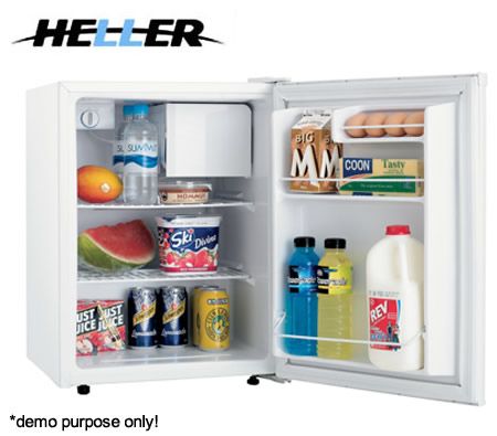 Heller 80L Mini Bar Fridge with Thermostat Control - 3 Star Rating