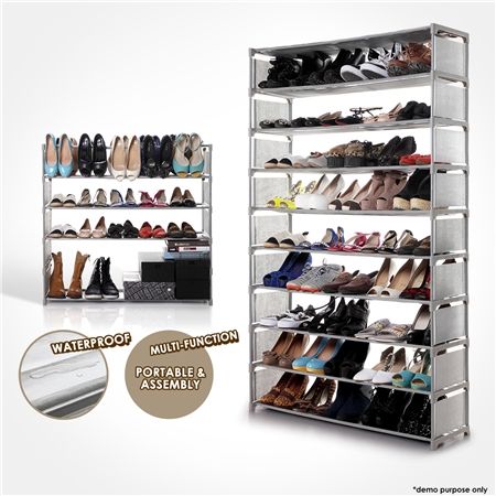 10 Tier Stackable Shoe Rack 50 Pair Crazy Sales