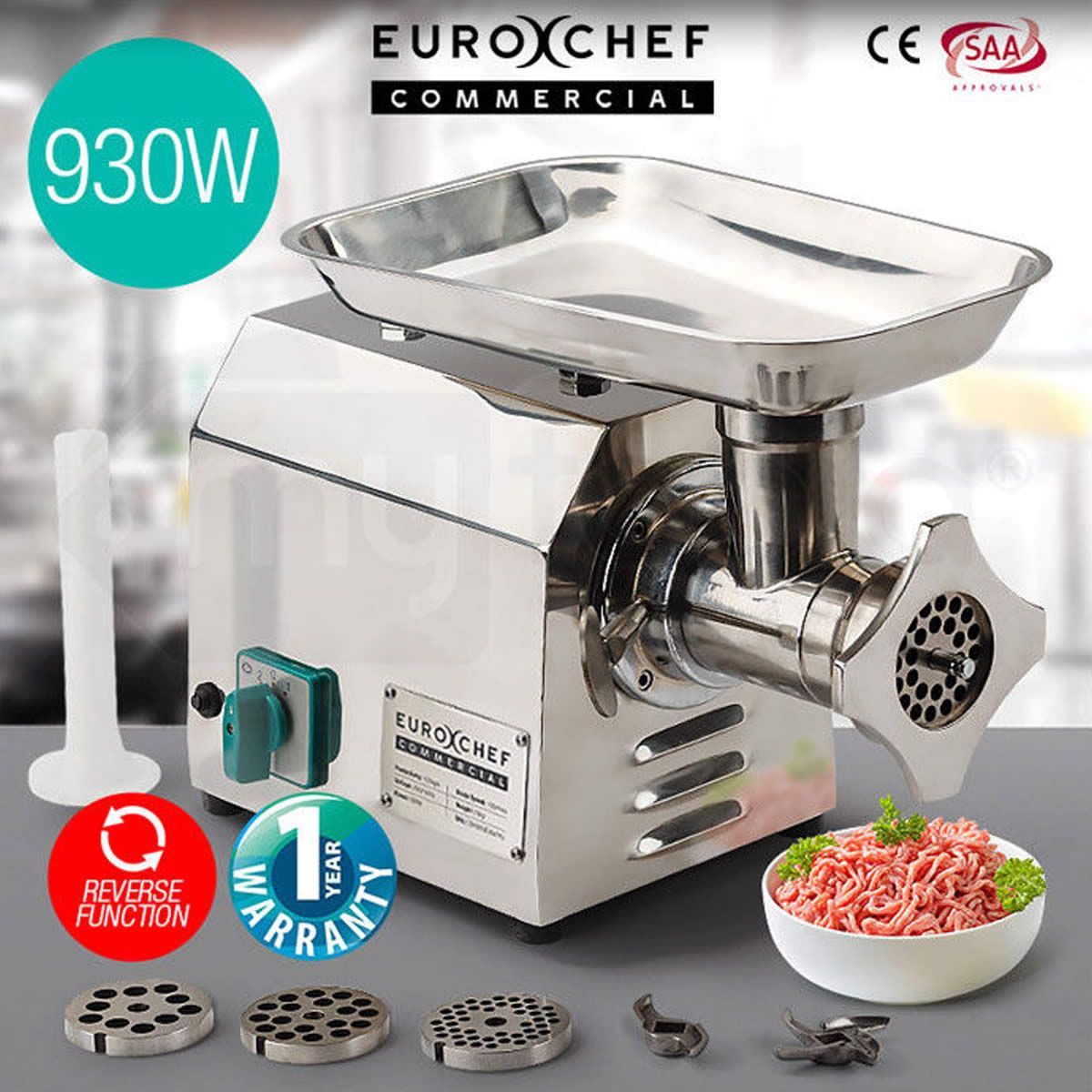Eurochef Commercial Meat Grinder, Mincer and Sausage Filler MG950