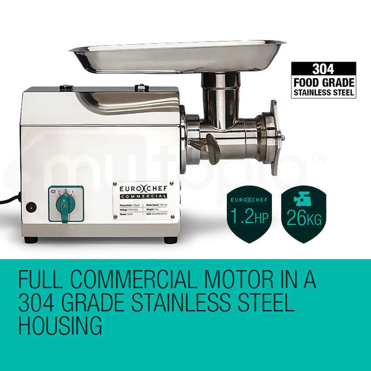 Eurochef Commercial Meat Grinder, Mincer and Sausage Filler MG950