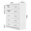 Artiss 6 Chest of Drawers - ANDES White