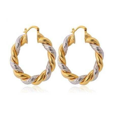 wives hoop u7 18k plated platinum basketball earrings gold