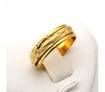 U7 New Cool Two Layers Rotatable Midi Ring 18K Chunky Gold Plated Size 6