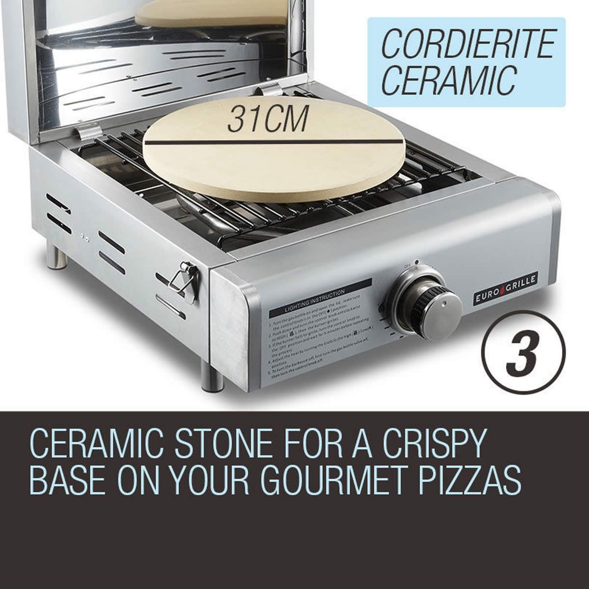 EuroGrille Portable 3 in 1 Pizza Oven Crazy Sales