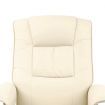 PU Leather Lounge Recliner Chair Ottoman - Beige