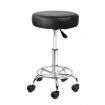 Round PU Swivel Salon Stool - Black