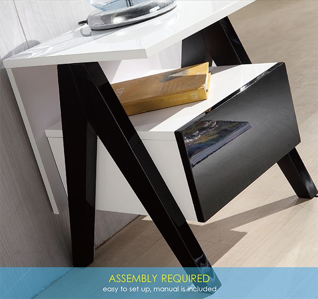 High Gloss Bedside Table Crazy Sales