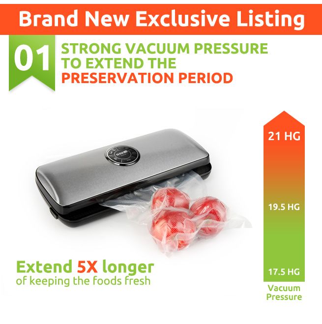 Maxkon LED Vacuum Sealer Food SaverStainless Steel Crazy Sales