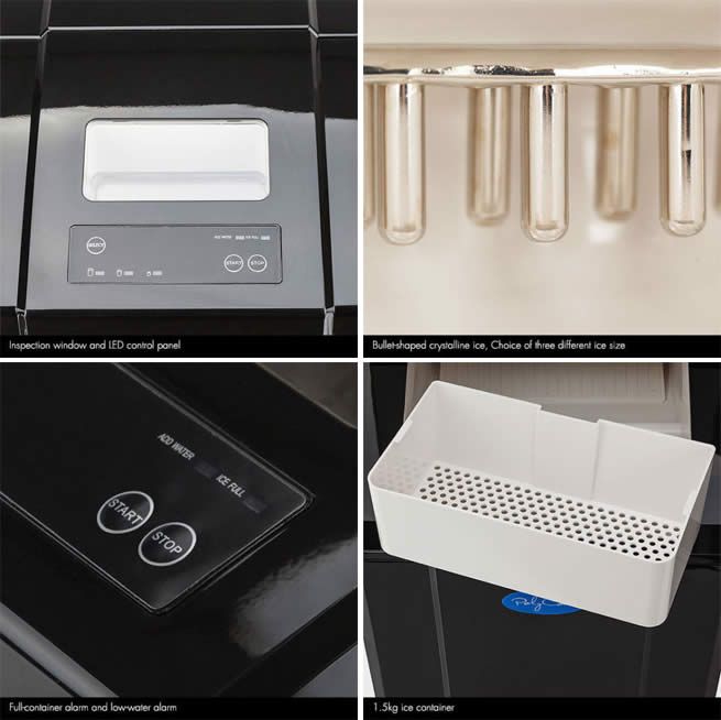 PolyCool Portable Ice Cube Maker 3.2L Black Crazy Sales