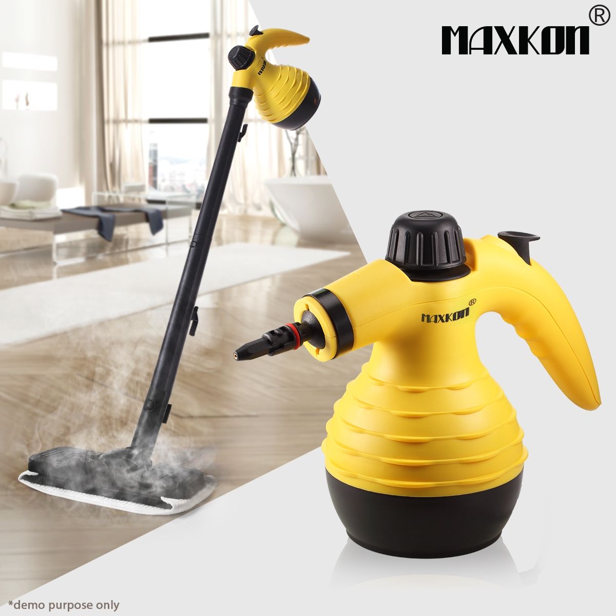 Maxkon 10 in 1 Handheld Steam Cleaner With Steam Mop Function