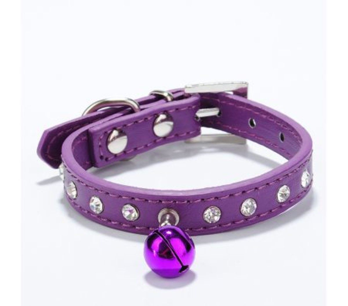 Bell Collars Puppy Dog Cat Safety Accessories Pet Supplies-purple