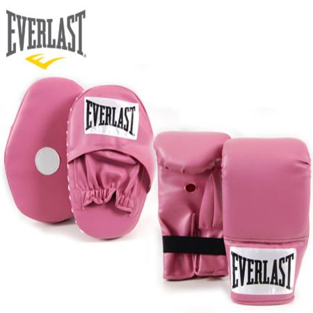 everlast boxing gloves and pads set