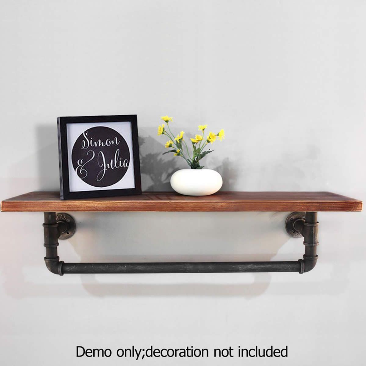 Rustic Industrial Diy Floating Pipe Shelf Crazy Sales