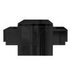 Rotatable L Shape Bench TV Stand High Gloss - Black