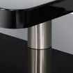 Rotatable L Shape Bench TV Stand High Gloss - Black