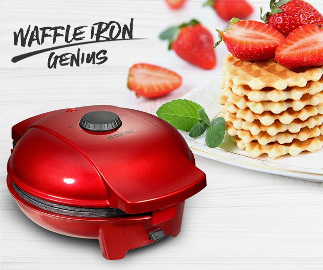 Maxkon Snack Maker with Four Detachable Plates Red Crazy Sales