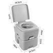 Weisshorn 20L Portable Camping Toilet Outdoor Flush Potty Boating