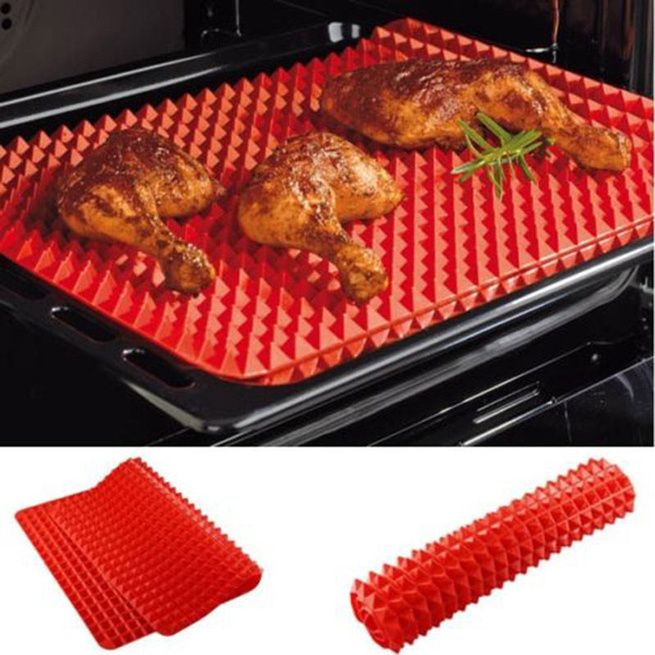 Red Pyramid Pan Nonstick Silicone Baking Mat Mould Cooking Mat ...