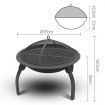 Fire Pit BBQ Charcoal Grill Smoker Portable Outdoor Camping Garden Pits 30"