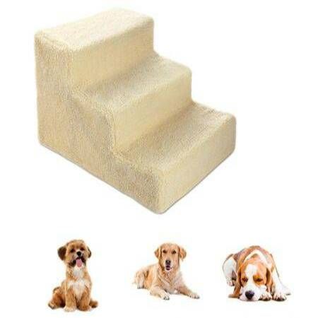 The new dog gym cat ladder ladder pet climbed the ladder stairs Washable Cover 3 Steps
