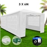 3x6m White Walled Waterproof Outdoor Gazebo