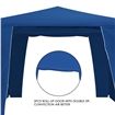 3x3m Blue Walled Waterproof Outdoor Gazebo