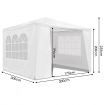 3x3m White Walled Waterproof Outdoor Gazebo