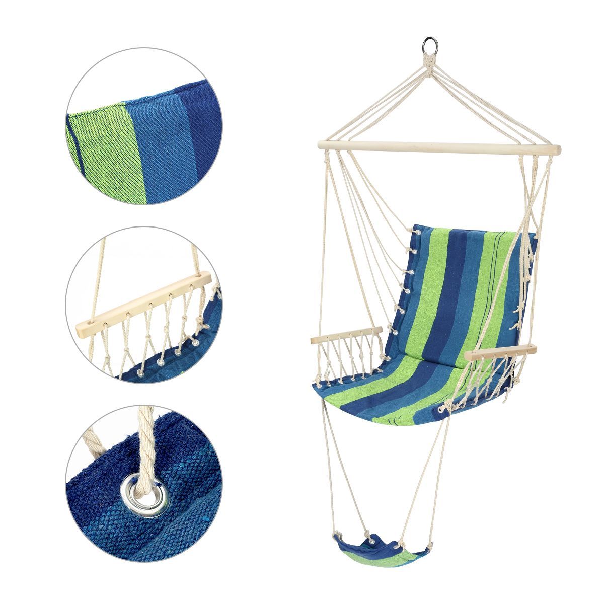 hanging chair with footrest