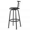 Artiss 2x Bar Stools Swivel Leather Padded Metal