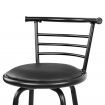 Artiss 2x Bar Stools Swivel Leather Padded Metal