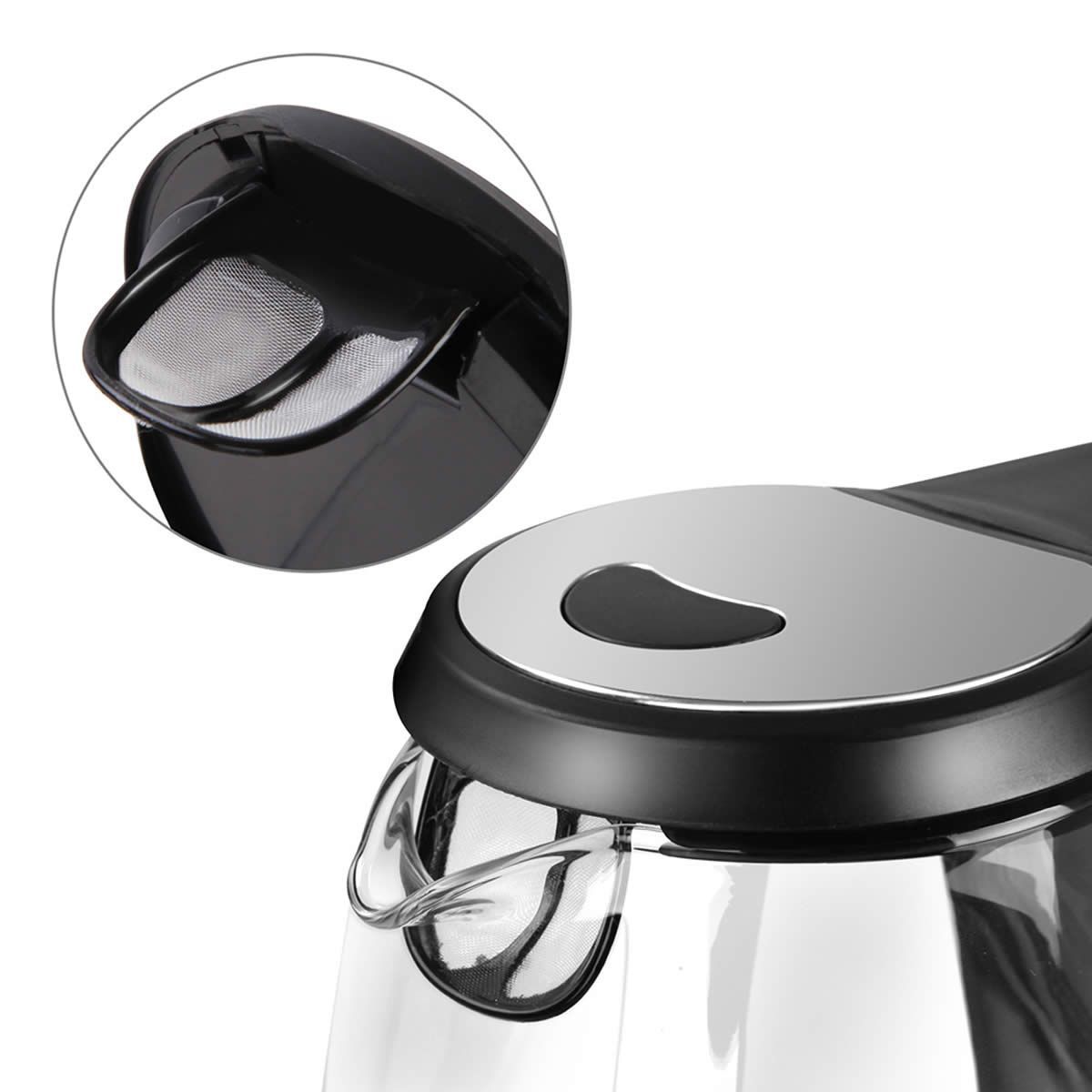 Glass Kettle with Stainless Steel Lid 1.7L Crazy Sales