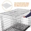 Dog Crate Puppy Cage Cat Crate Kennel Rabbit House with Bed Collapsible XL 42"