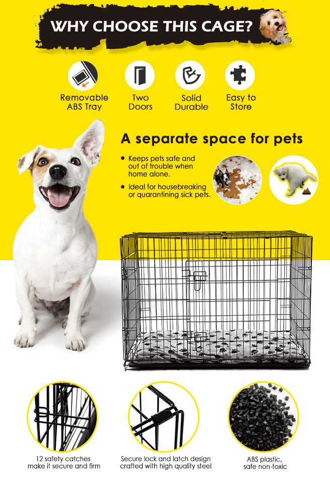 Extra Large 42" Collapsible Dog Crate - BestDeals.co.nz