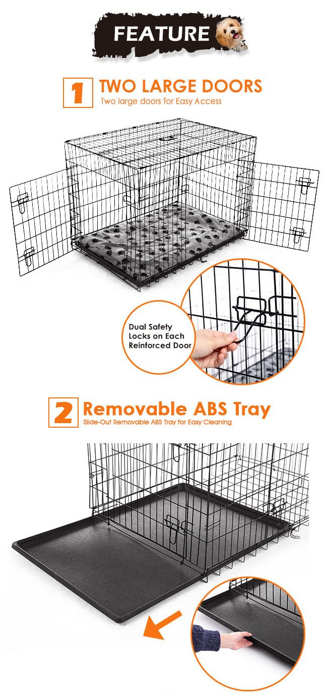 Extra Large 42" Collapsible Dog Crate Crazy Sales