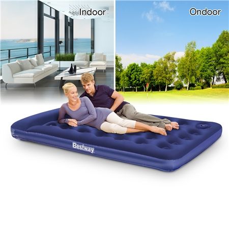 Bestway Double Inflatable Mattress Built-in Pillow Foot Pump 