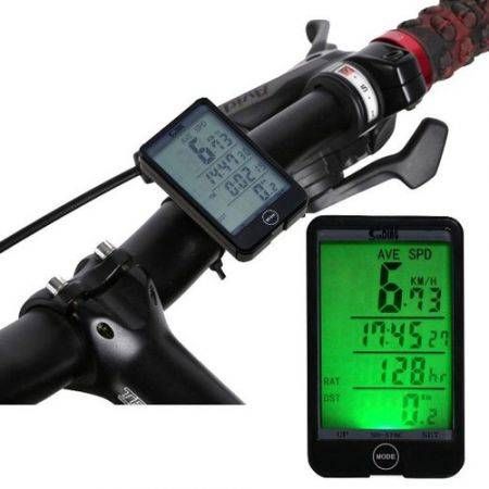 Wireless Touch Button Bike Computer LCD Backlight Bicycle Computer Speedometer Odometer