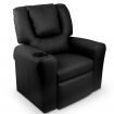 Keezi Kids Recliner Chair Black PU Leather Sofa Lounge Couch Children Armchair