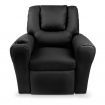 Keezi Kids Recliner Chair Black PU Leather Sofa Lounge Couch Children Armchair