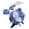 Blue Jazz Drum Kids Play Set of 6 Drum & 3 Cymble Toys